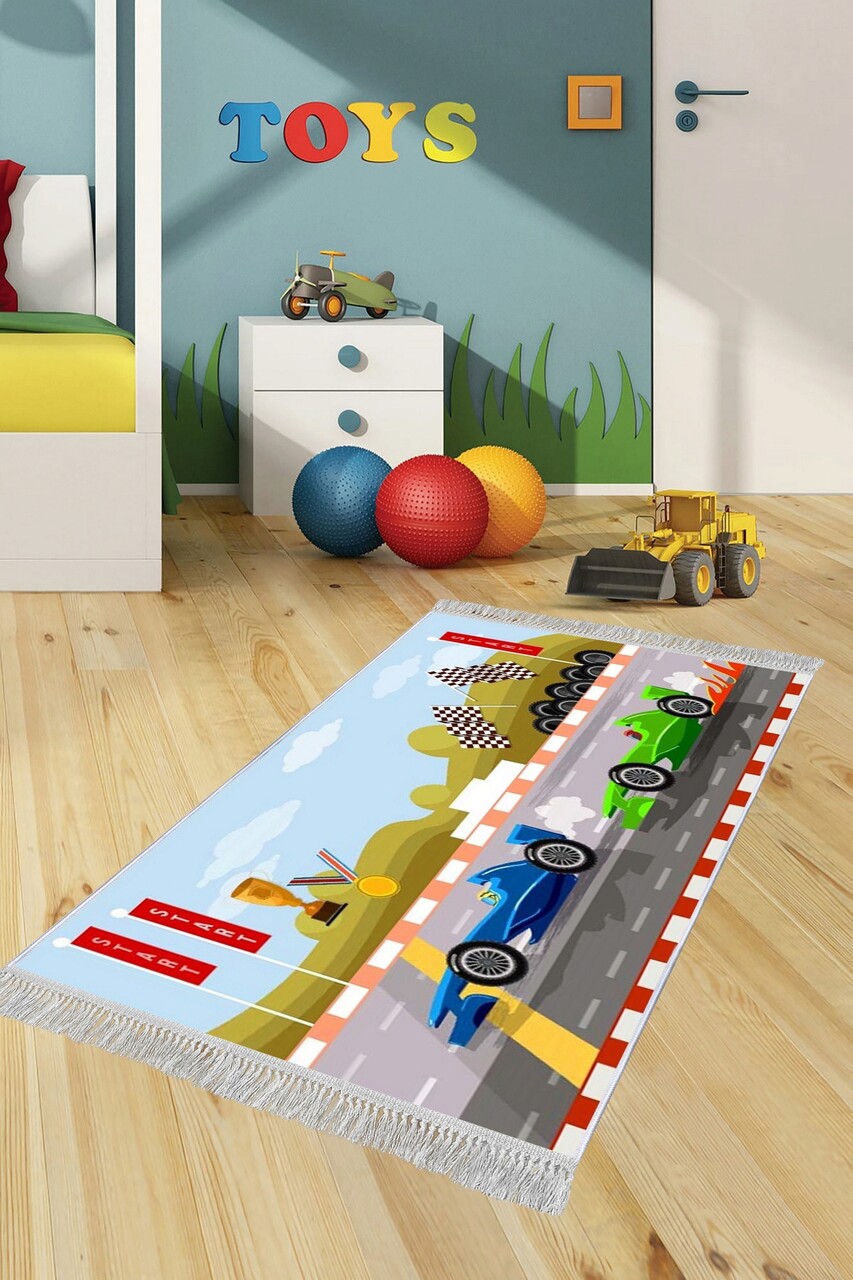 Covor pentru copii, ELS543, 100x300 cm, Multicolor - imagine 6